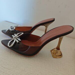AMINA MUADDI Rosie Glass Mules 95